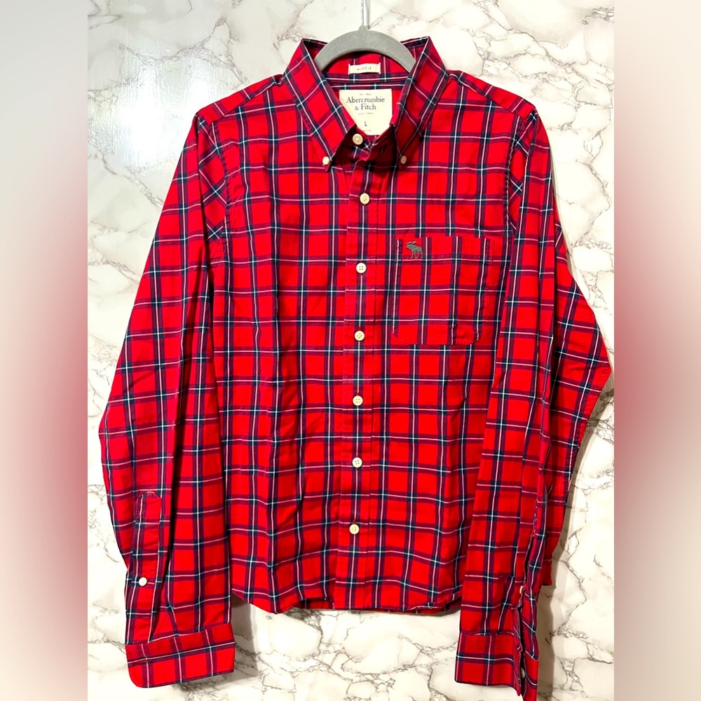 Men’s Preppy Abercrombie & Fitch, Long Sleeve Shirt
